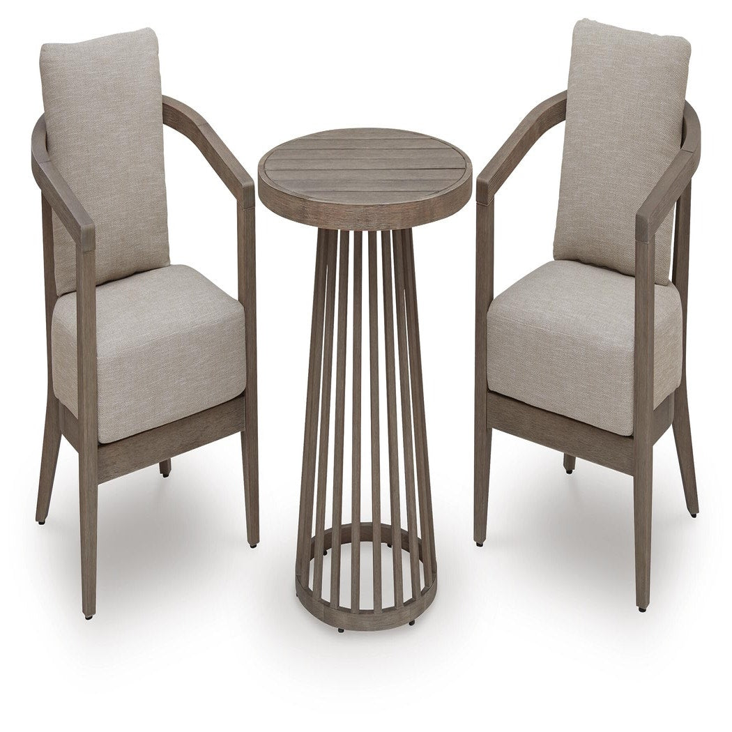 Joy Lagoon Outdoor Chairs with Cushions/Table (Set of 3) (PCP310-SI)