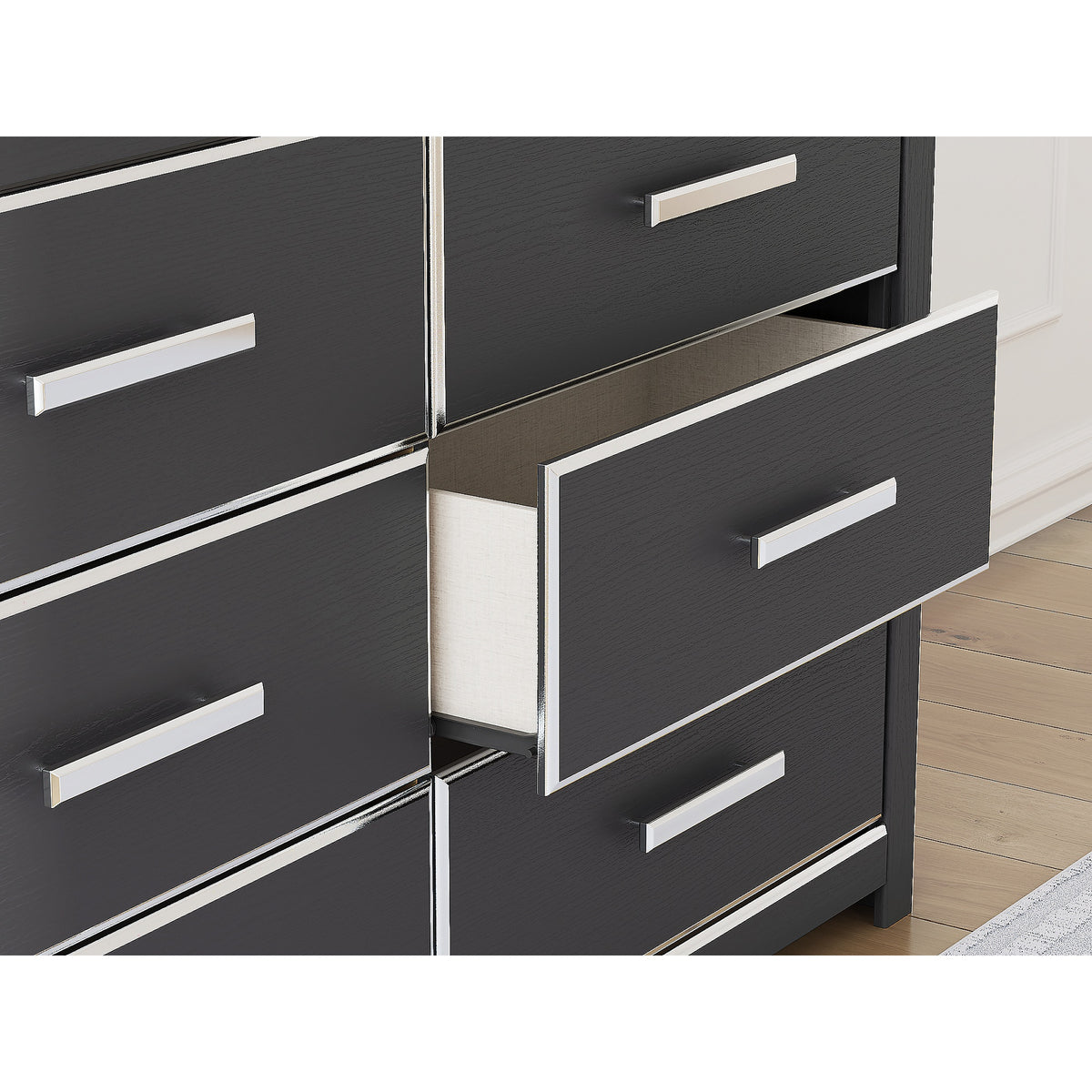 Zuraleus Queen Upholstered Bed, Dresser and Nightstand (PCB3380-SI) - Image 27