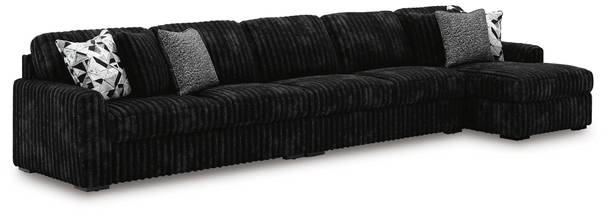 Midnight-Madness 3-Piece Sectional with Chaise (98103-SI)