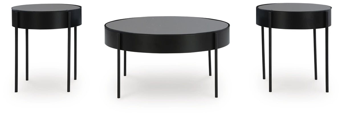 Ardoline Table (Set of 3) - Black  (T280-SI) - Image 2