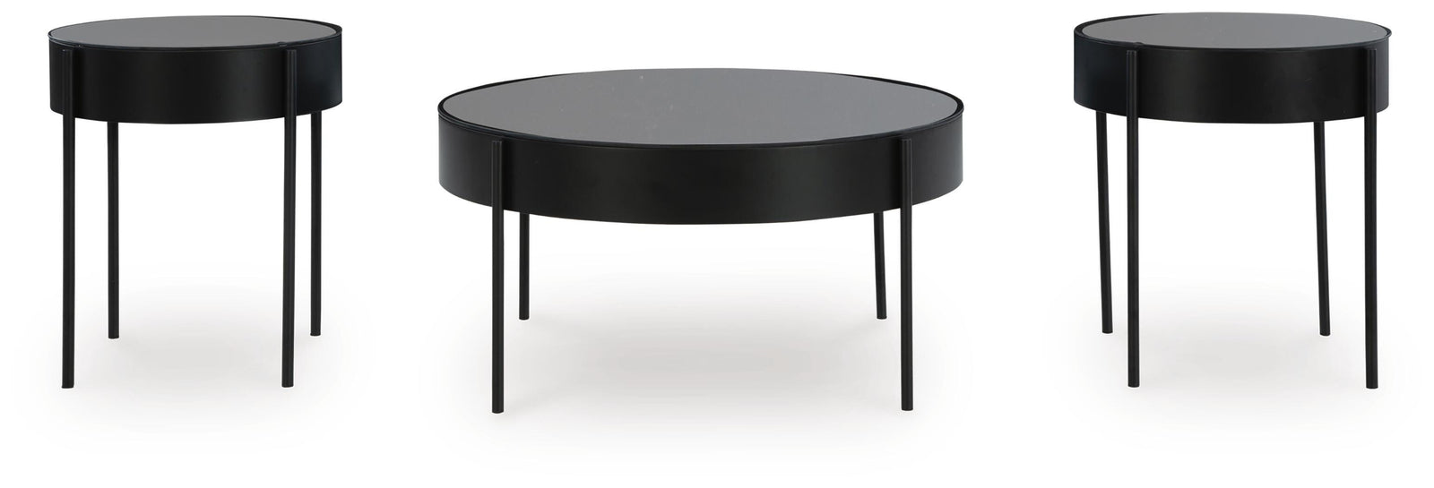 Ardoline Table (Set of 3) - Black  (T280-SI) - Image 2