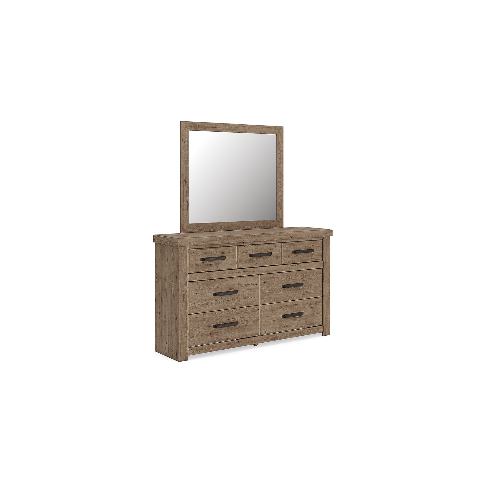 Oliandon Queen Panel Bed, Dresser and Mirror (PCB2844-SI) - Image 3