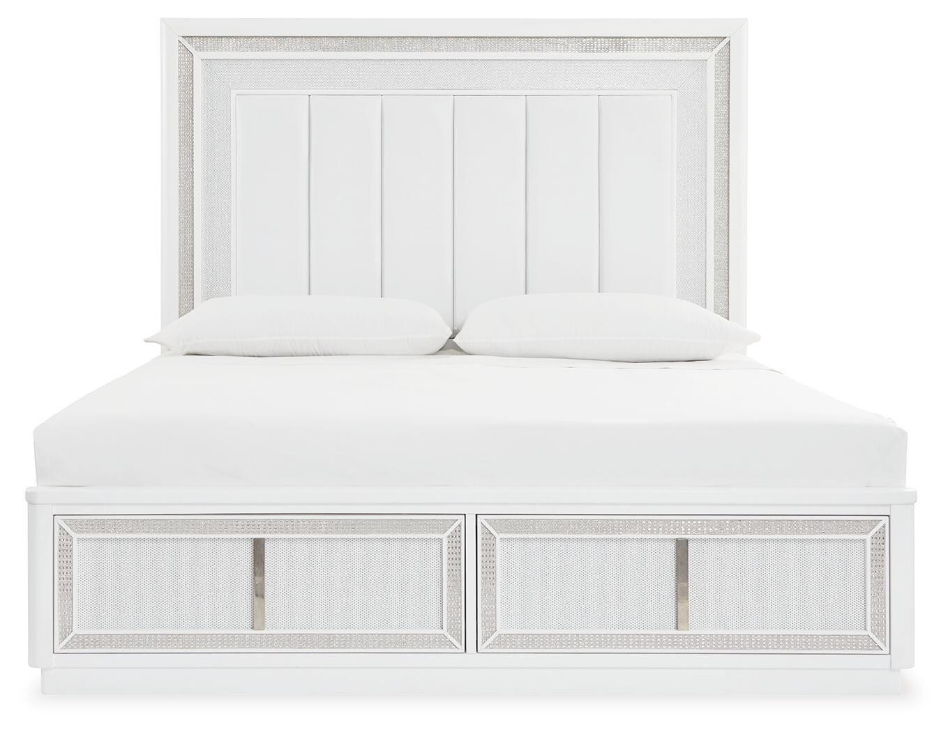 Chalanna Upholstered Storage Bed - White  (B822-SI) - Image 4