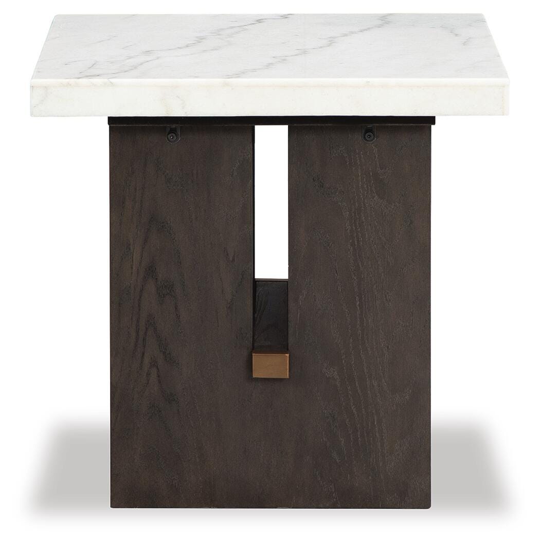 Burkhaus End Table - White/Dark Brown  (T779-SI) - Image 3