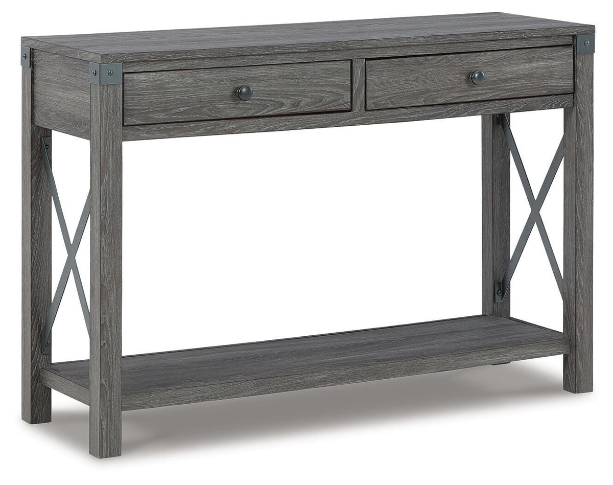 Freedan Sofa/Console Table - Grayish Brown  (T175-SI)