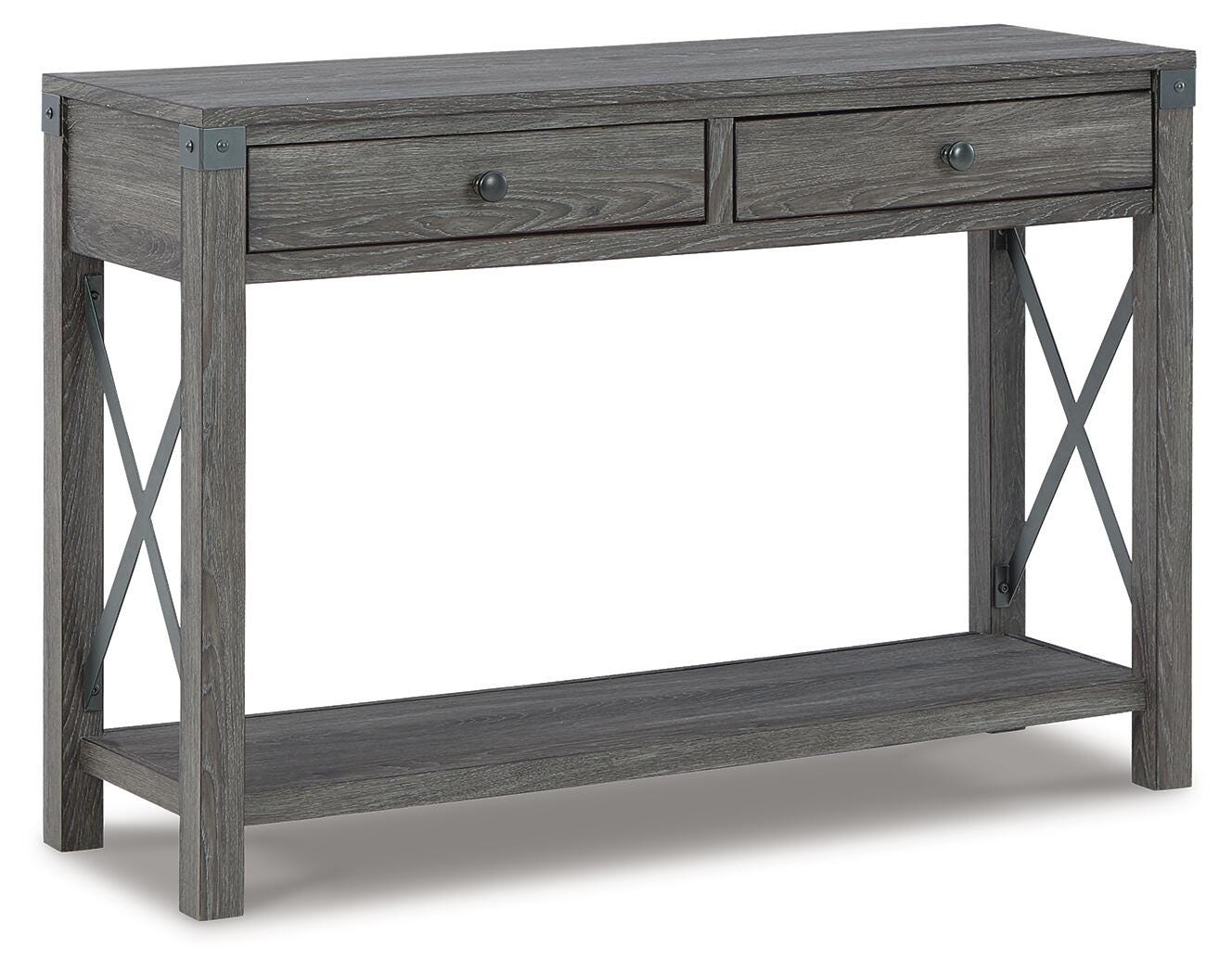 Freedan Sofa/Console Table - Grayish Brown  (T175-SI)