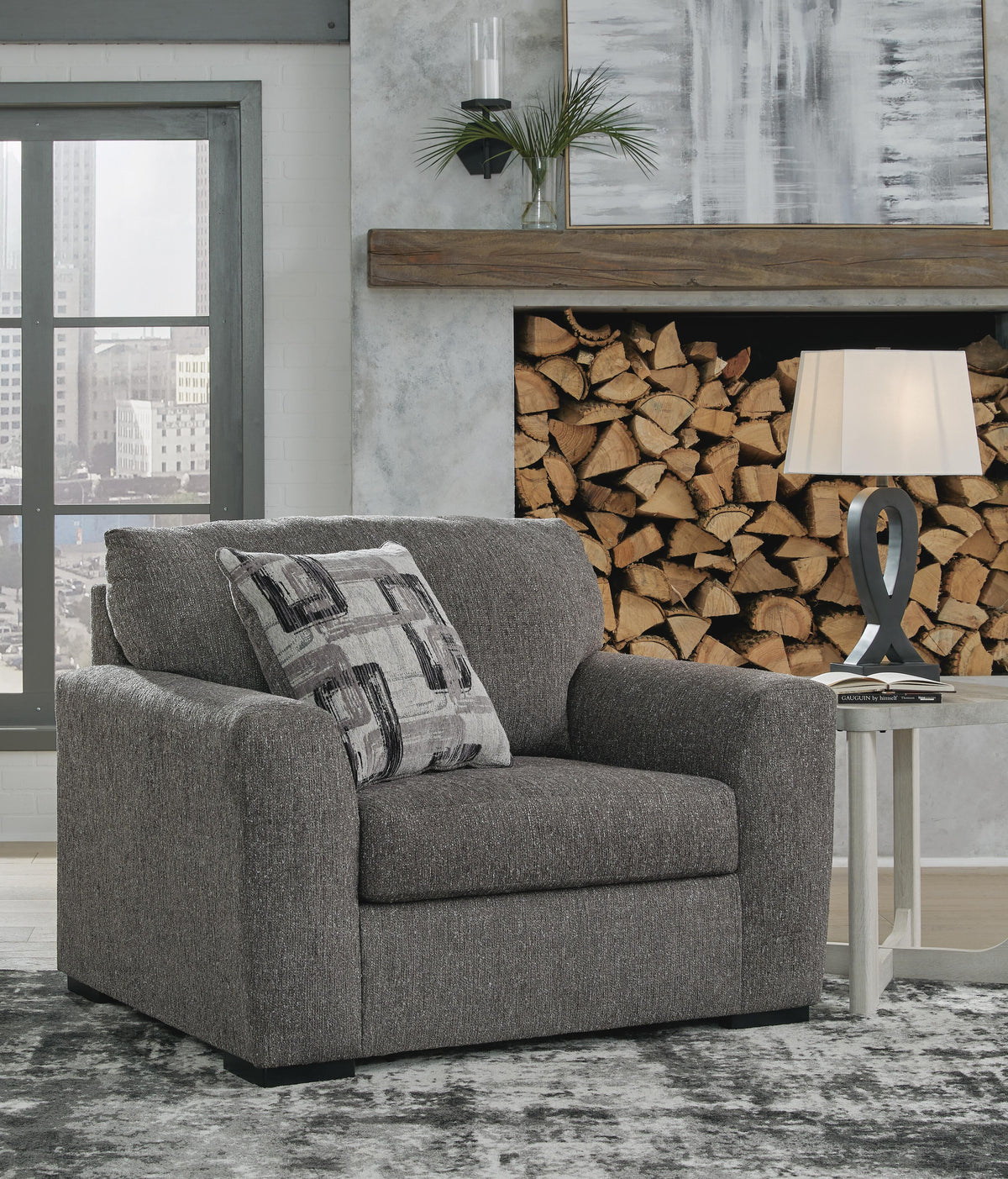 Gardiner Oversized Chair and Ottoman (52404-SI) - Image 11