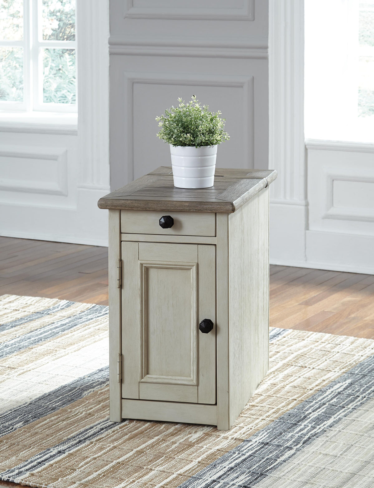 Bolanburg Coffee Table and 2 Chairside End Tables with Console - Two-tone  (T637-SI) - Image 18