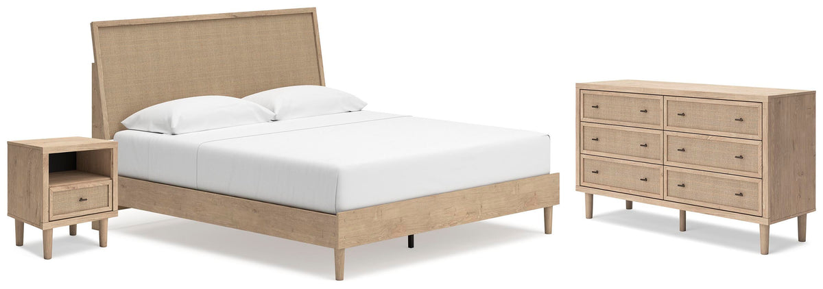 Cielden Panel Bed, Dresser and Nightstand - Two-tone  (B1199-SI)