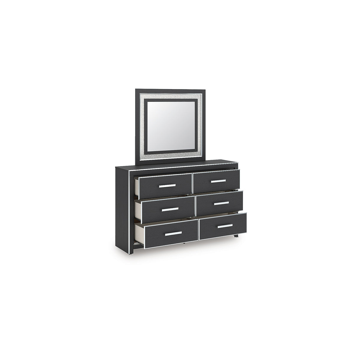 Zuraleus King Upholstered Bed, Dresser, Mirror and 2 Nightstands (PCB3380-SI) - Image 5