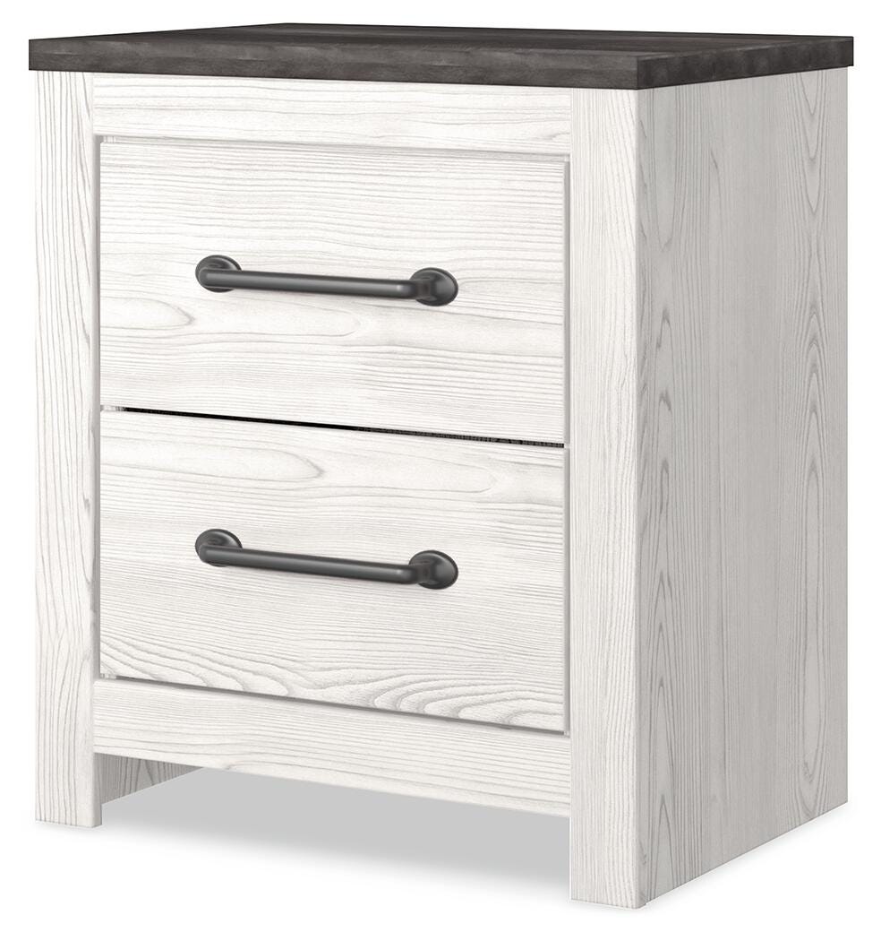 Gerridan Panel Bed, Dresser, Mirror and 2 Nightstands - White/Gray  (B1190-SI) - Image 12