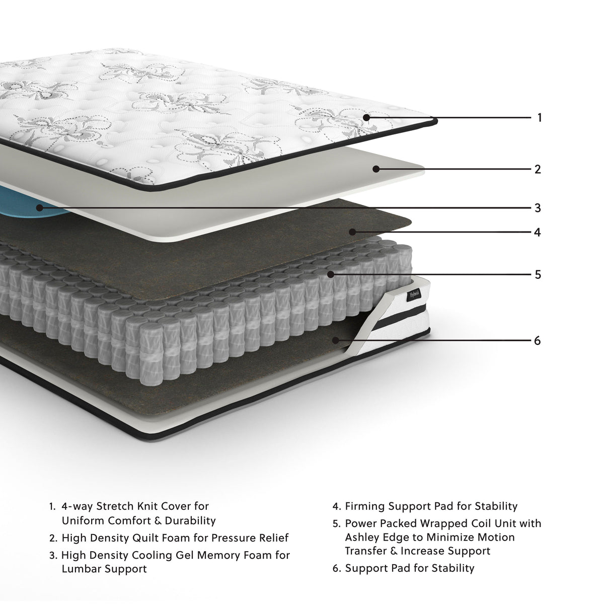 Chime 10 Inch Hybrid King Mattress in a Box (M696-SI) - Image 19