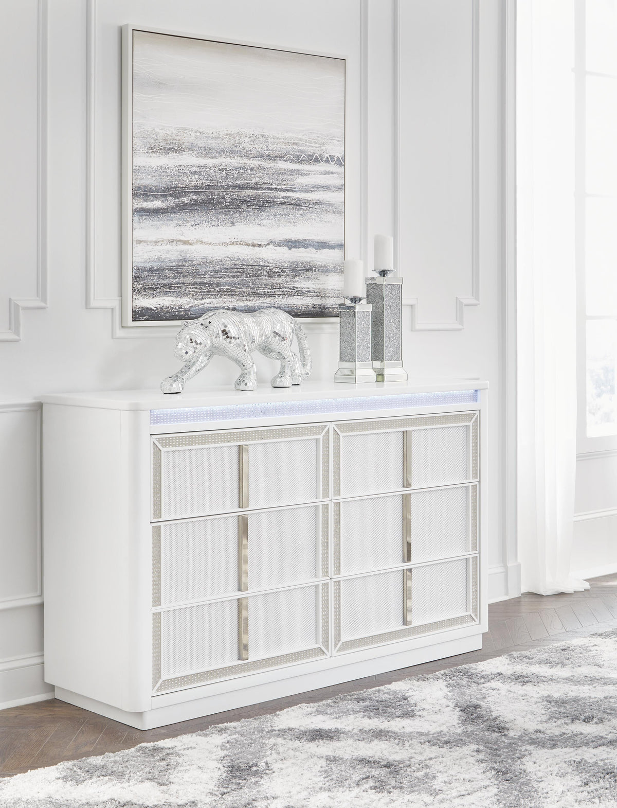 Chalanna Dresser - White  (B822-SI) - Image 5