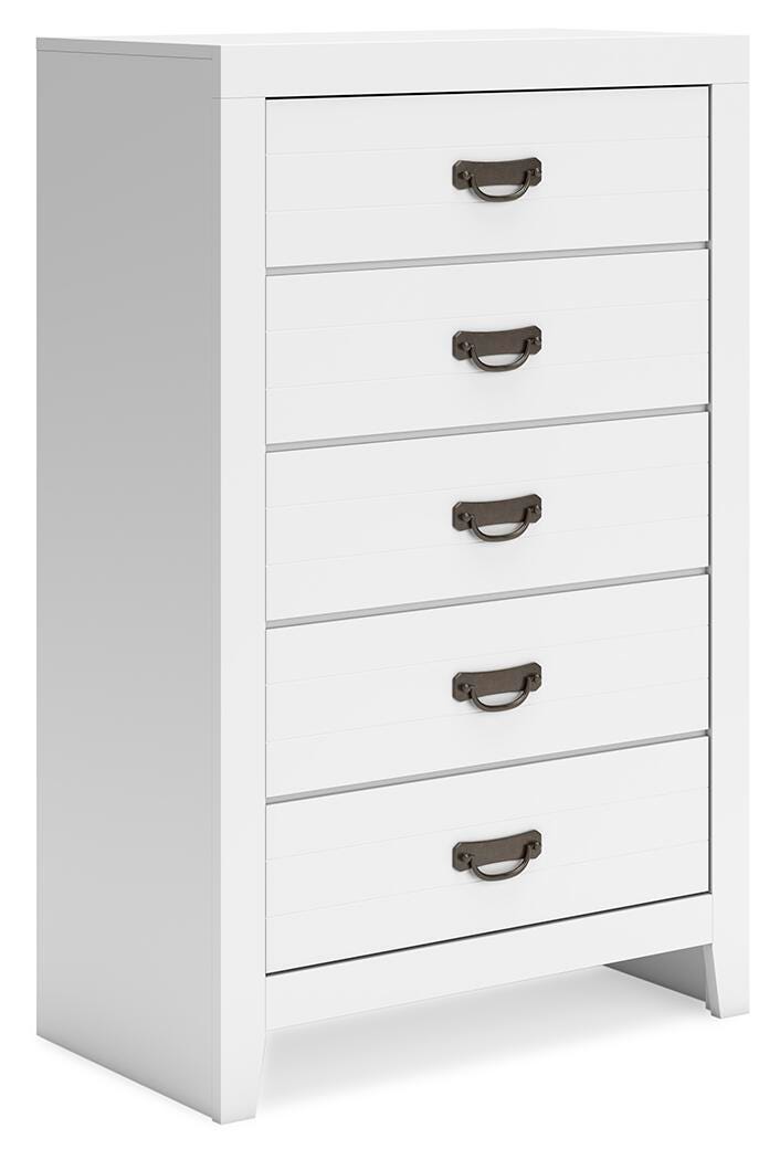 Binterglen Panel Bed, Dresser, Chest and 2 Nightstands (B427-SI) - Image 10