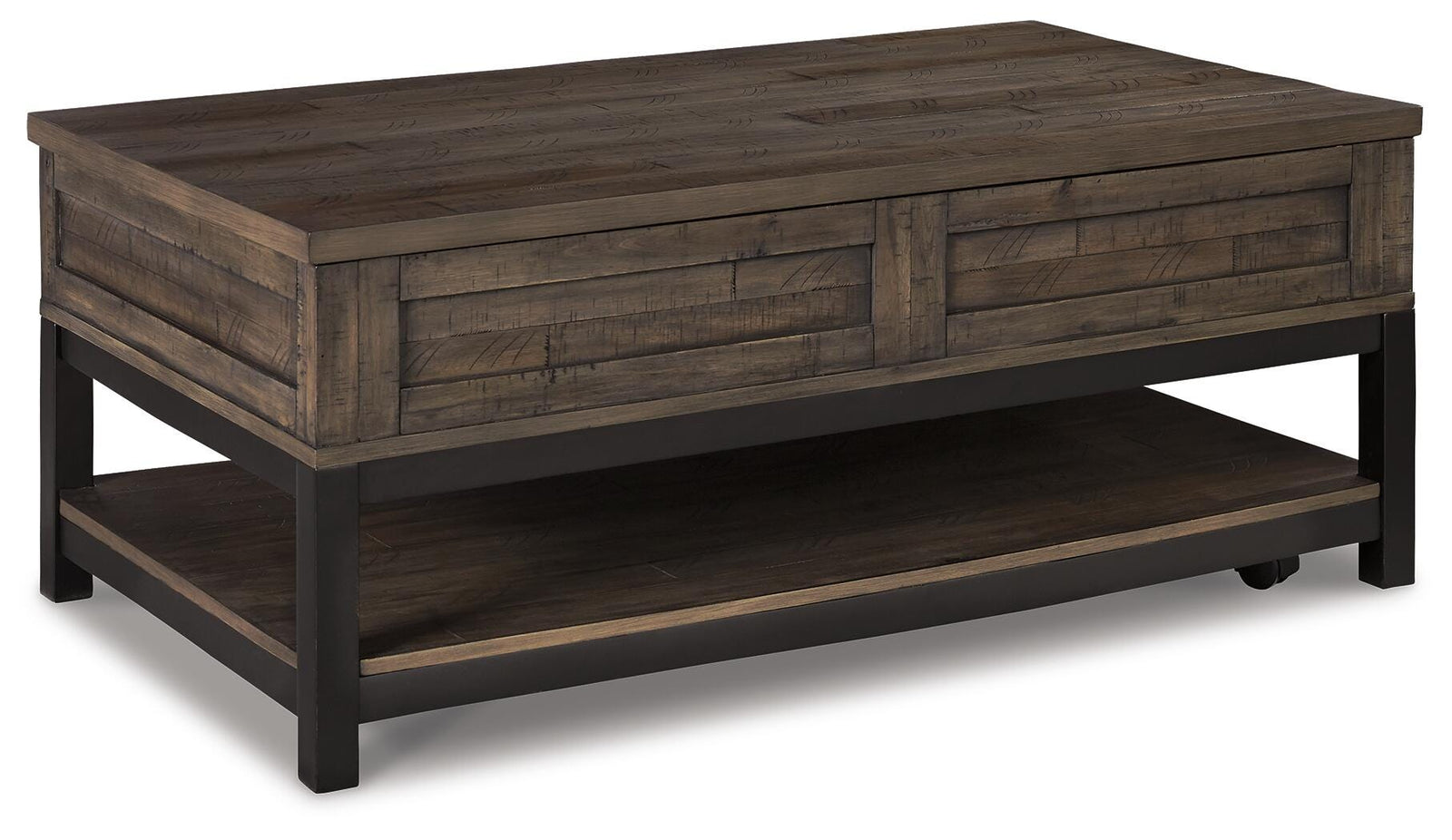 Johurst Coffee Table with Lift Top - Grayish Brown  (T444-SI) - Image 5