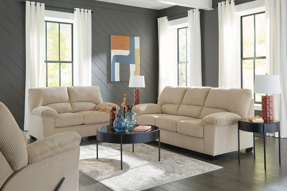 SimpleJoy 3-Piece Sectional with Double Chaise (24203-SI)