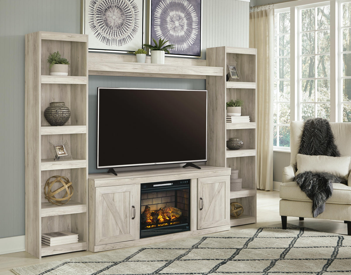 Bellaby 4-Piece Entertainment Center with Electric Fireplace (EW0331-SI) - Image 13