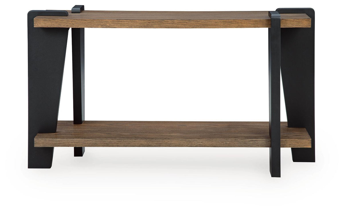 Weathermore Sofa Table - Brown/Black  (T531-SI) - Image 2