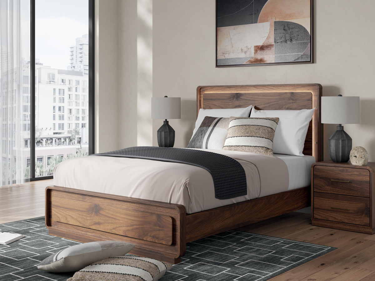 Fortlorn Queen Panel Bed, Dresser and Mirror (PCB386-SI) - Image 16