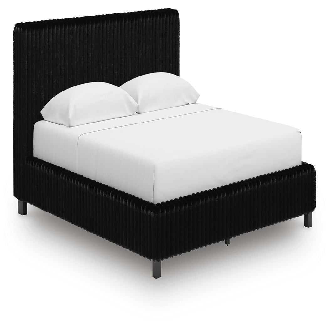 Zuraleus King Upholstered Bed, Dresser and Nightstand (PCB3380-SI) - Image 11
