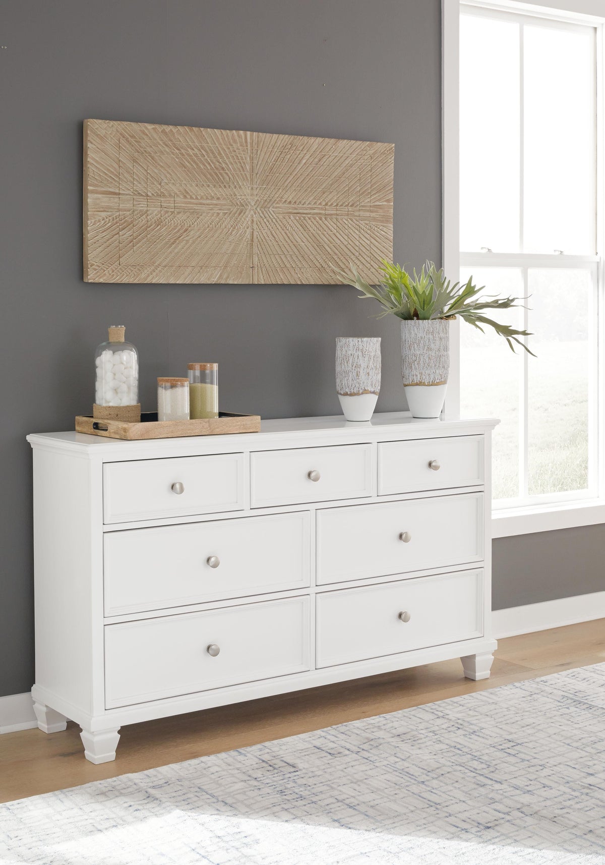 Fortman Full Panel Bed, Dresser and Nightstand (B680-SI) - Image 24