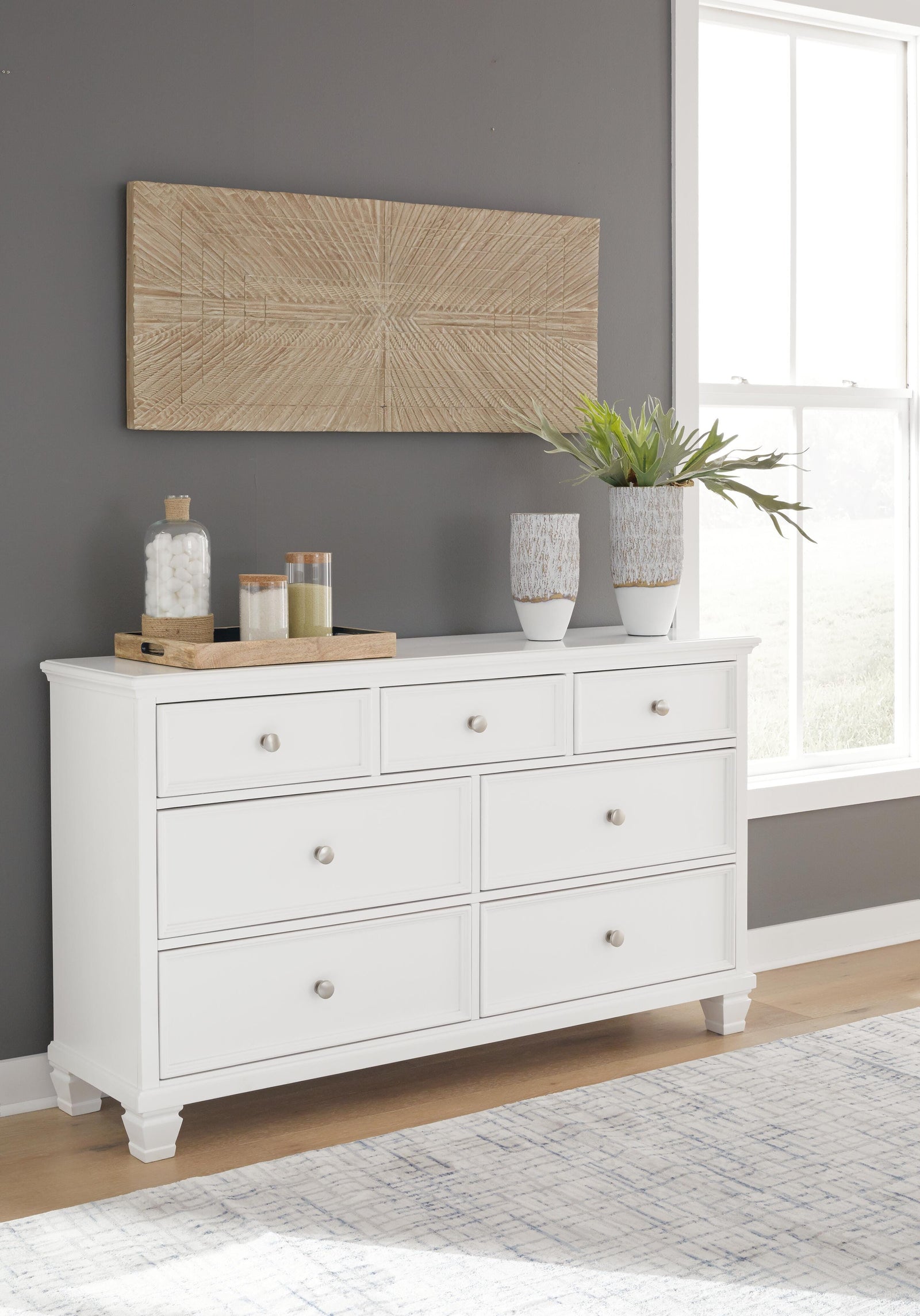 Fortman Full Panel Bed, Dresser and Nightstand (B680-SI) - Image 24