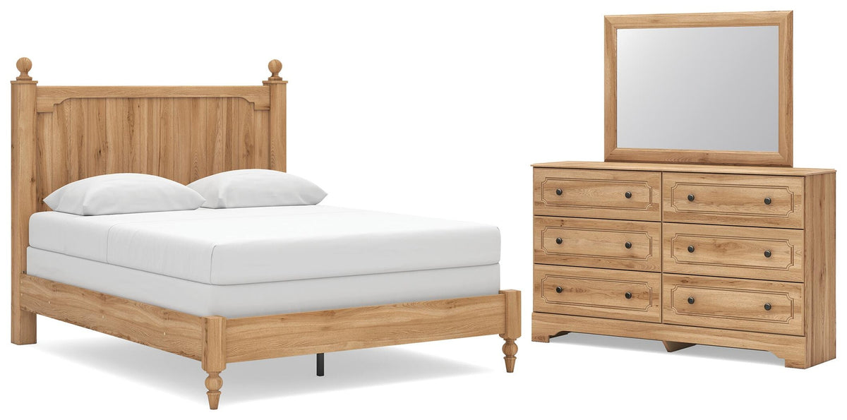 Aleaport Queen Panel Bed, Dresser and Mirror (PCB1075-SI)