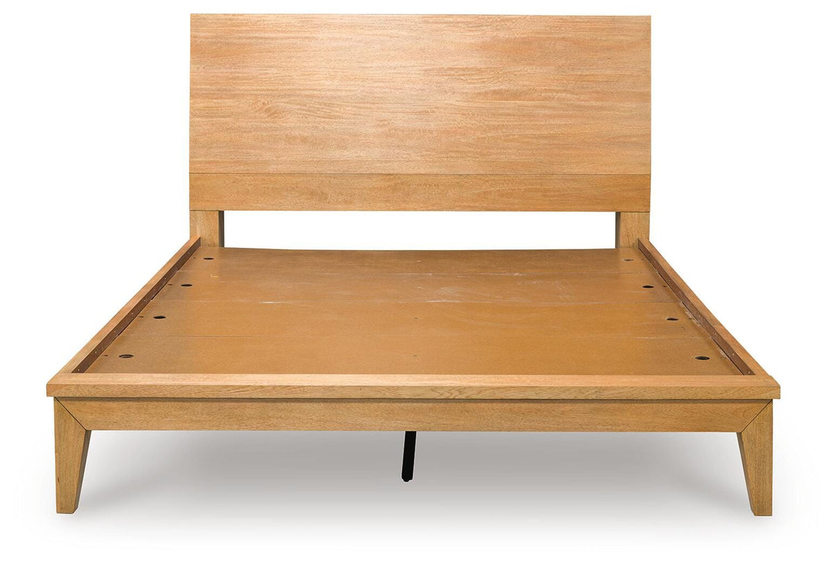 Sherbana Panel Bed - Light Brown  (B833-SI) - Image 3