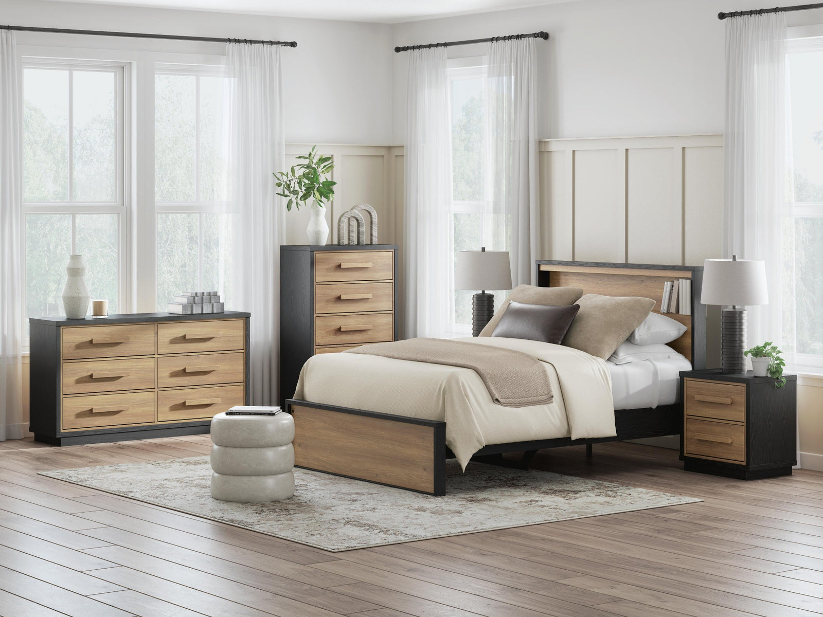 Kozmour Nightstand - Black/Brown  (EB1460-SI) - Image 11