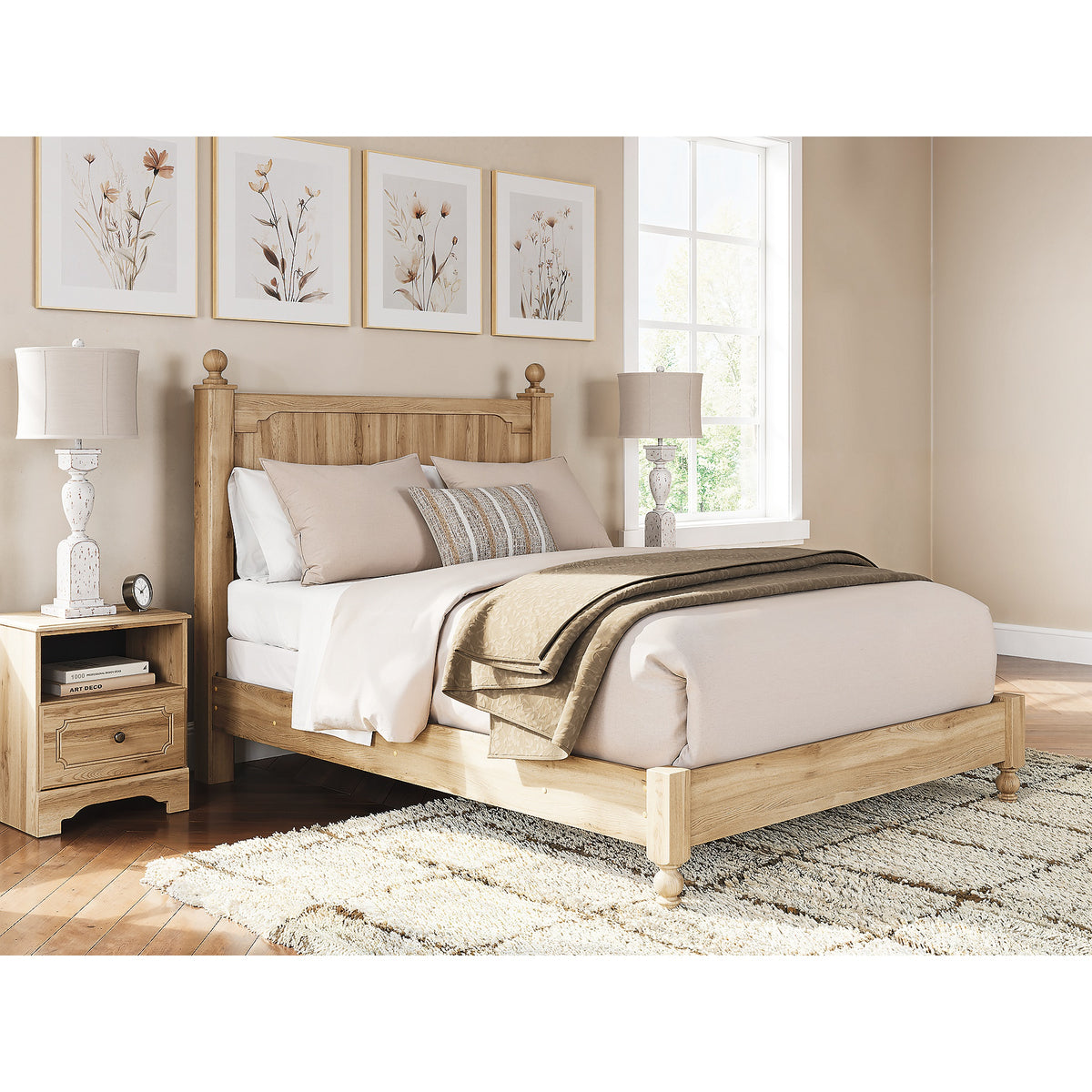 Aleaport Queen Panel Bed (PCB1075-SI) - Image 8
