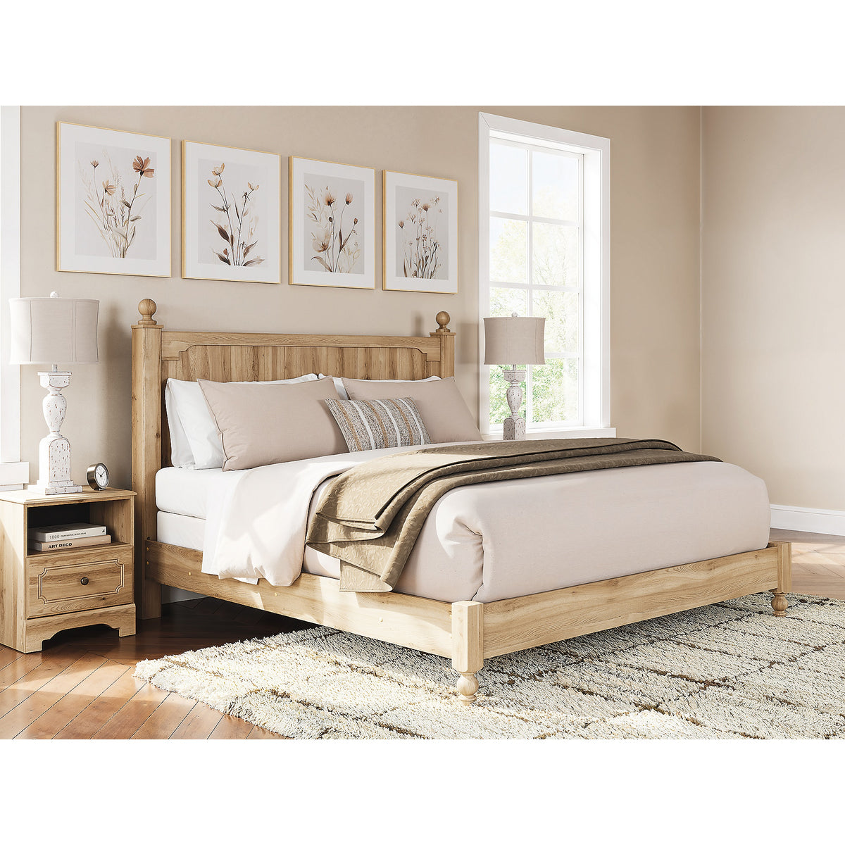 Aleaport King Panel Bed (PCB1075-SI) - Image 8