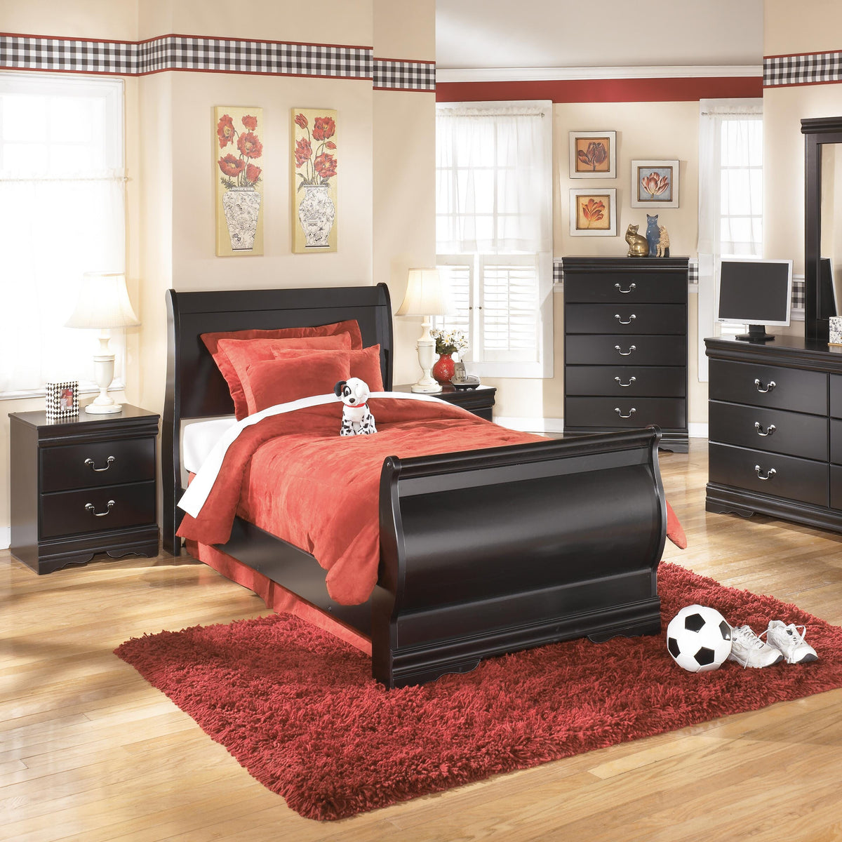 Huey Vineyard Chest of Drawers - Black  (B128-SI) - Image 4
