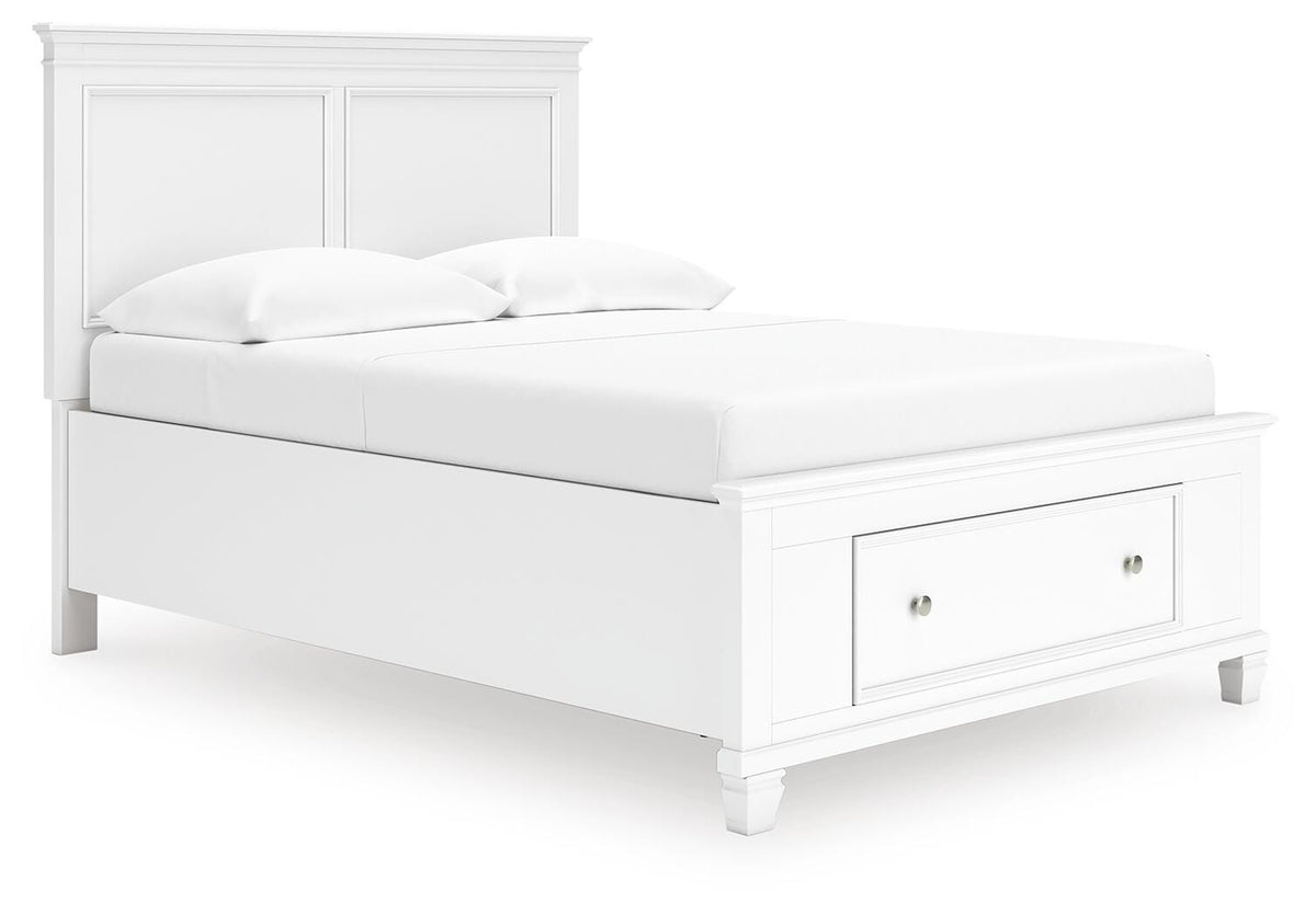 Fortman Panel Storage Bed (Youth) - White  (B680-SI)