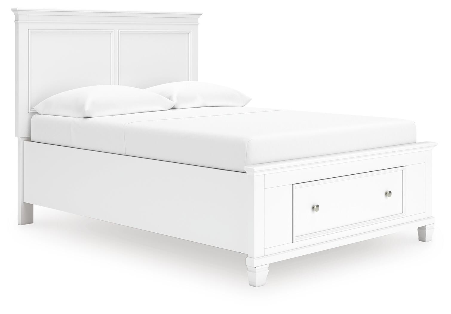 Fortman Panel Storage Bed (Youth) - White  (B680-SI)