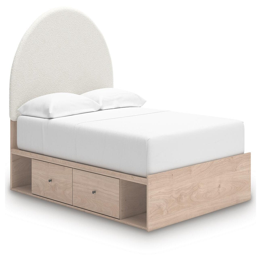 Arloster Full Upholstered Panel Bed with Storage (PCB1566-SI)
