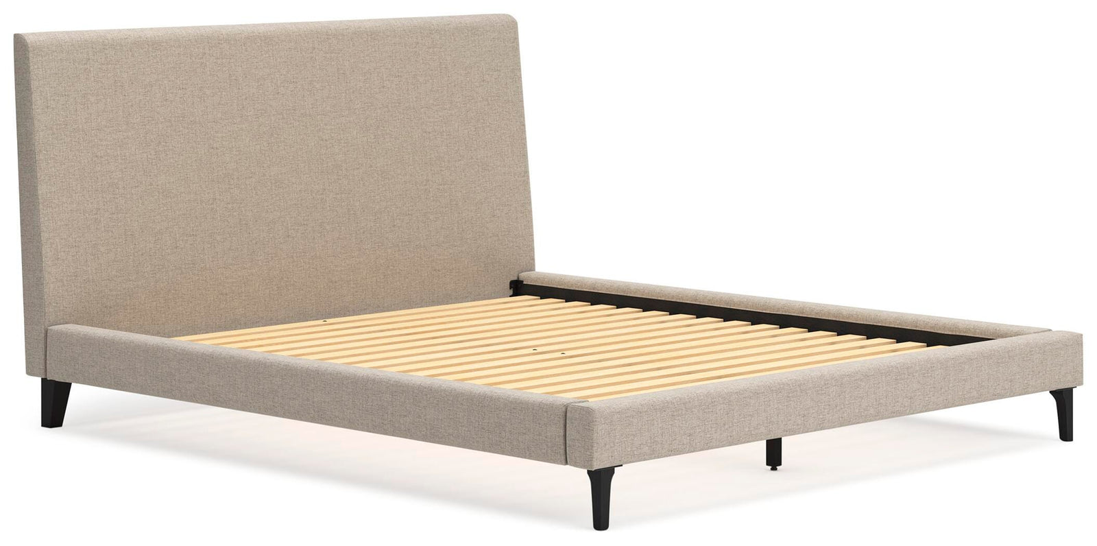 Cielden Upholstered Bed with Roll Slats - Soft Gray  (B1199-SI) - Image 2