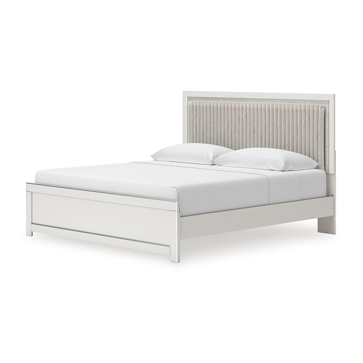 Zuraleus King Upholstered Panel Platform Bed (PCB3381-SI) - Image 3