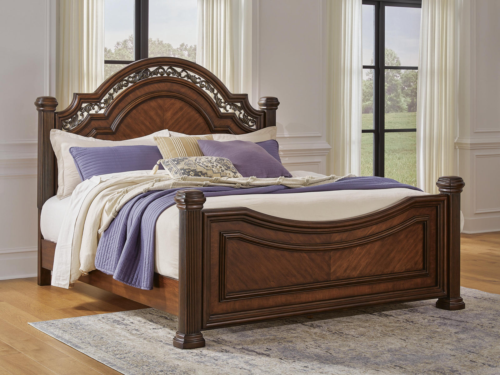 Lavinton Poster Bed - Brown  (B764-SI) - Image 2