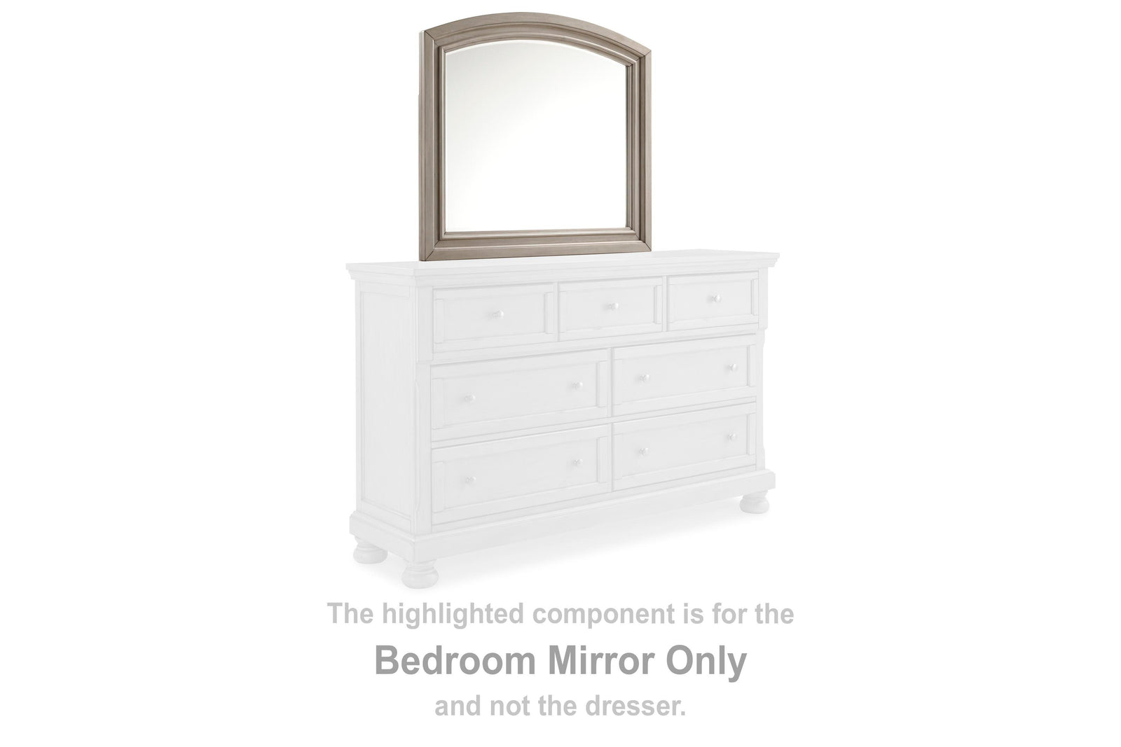 Lettner Bedroom Mirror - Light Gray  (B733-SI) - Image 2