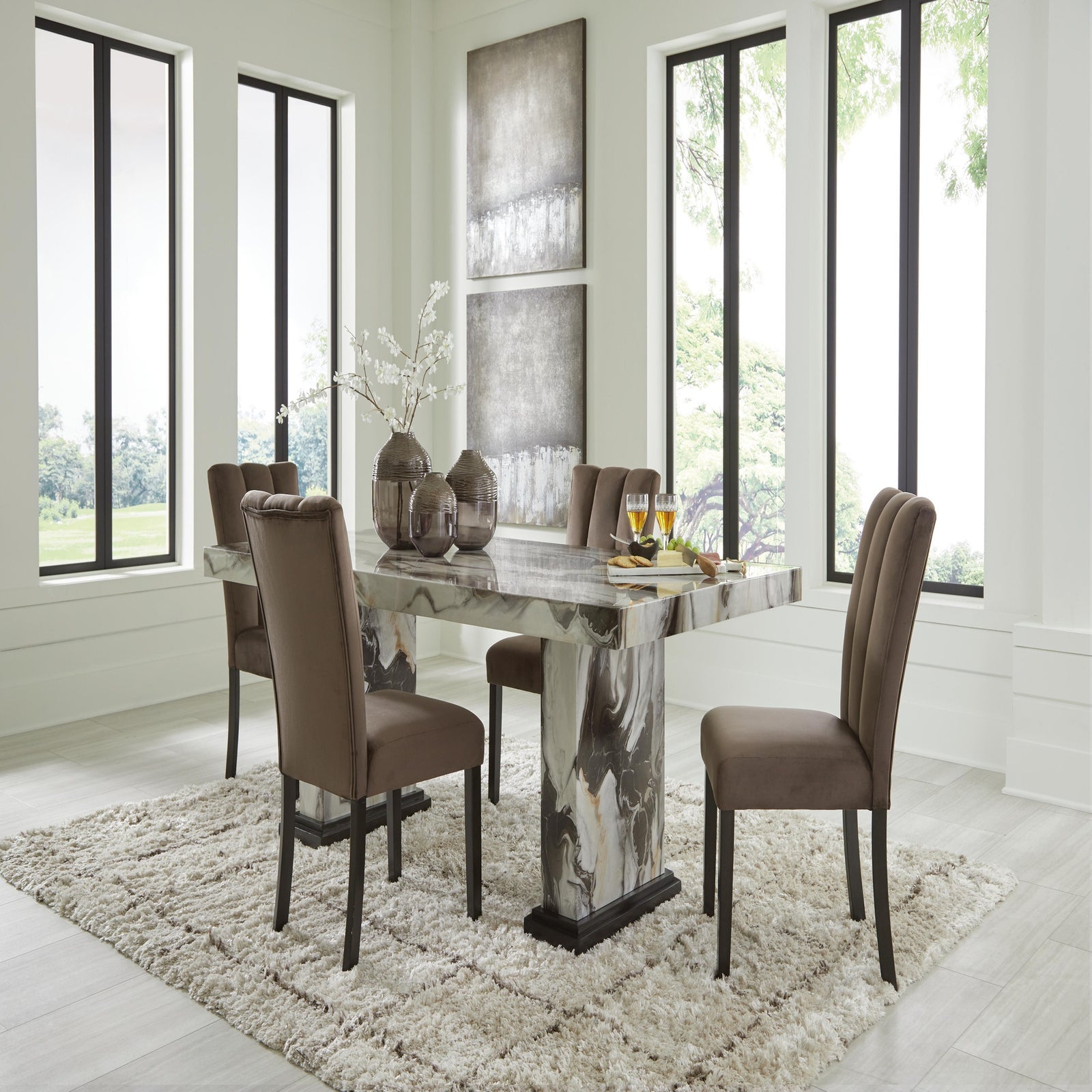 Jeshina Dining Table and 4 Chairs (PCD581-SI) - Image 9