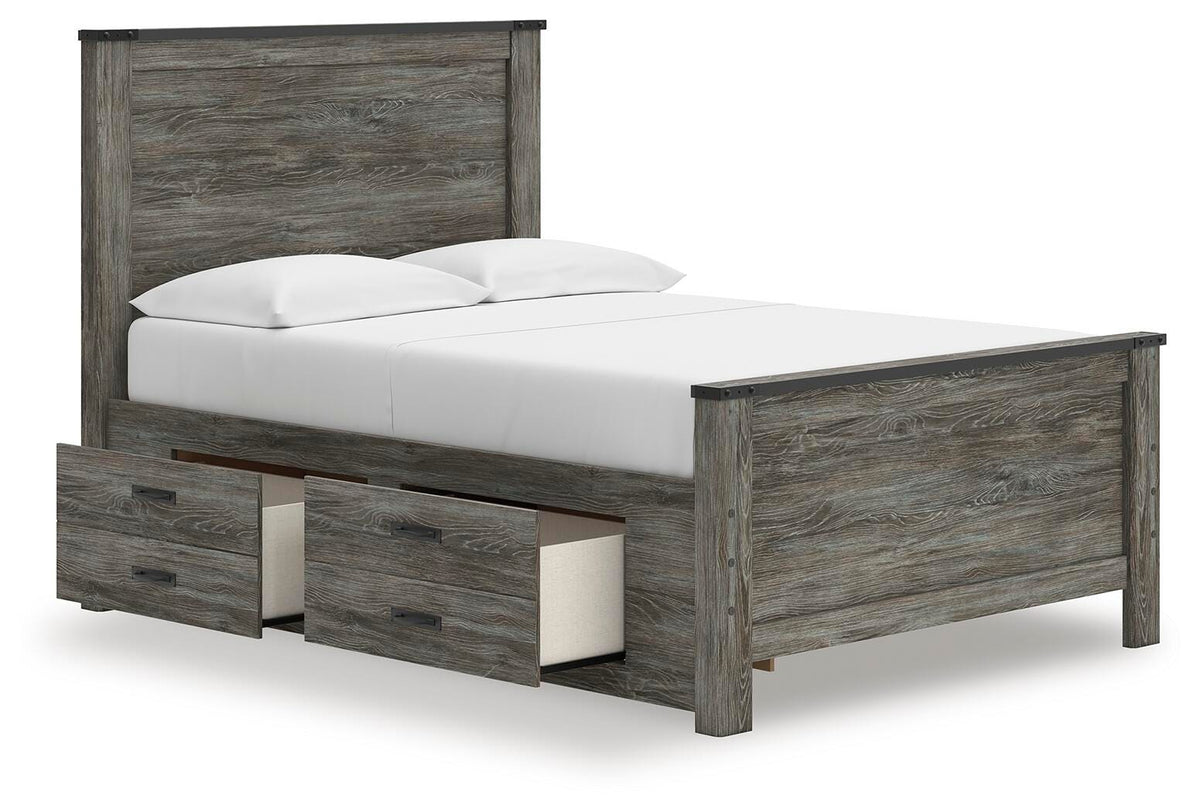 Frandern Panel Bed with Storage (Youth) - Black/Gray  (B4480-SI) - Image 3