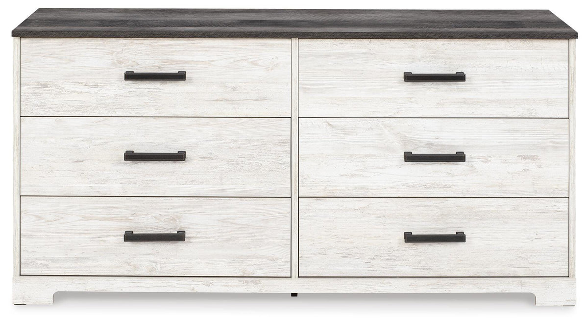 Shawburn Dresser - Whitewash/Charcoal Gray  (EB4121-SI)