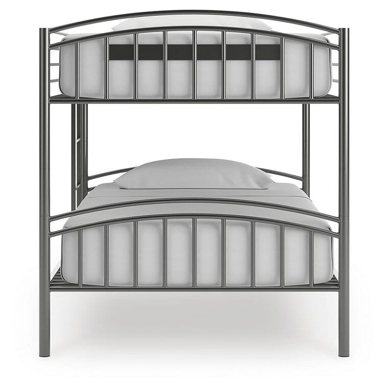 Lanceburg Twin over Twin Bunk Bed and 2 Mattresses (PCB400-SI) - Image 6