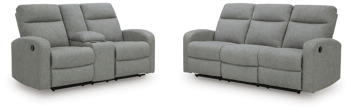 Gauntlet Reclining Sofa and Loveseat (PC42204-SI)