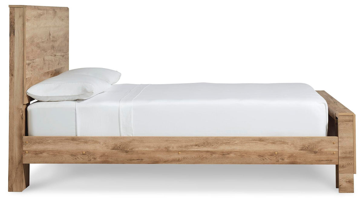 Hyanna Panel Bed and Nightstand (B1050-SI) - Image 4
