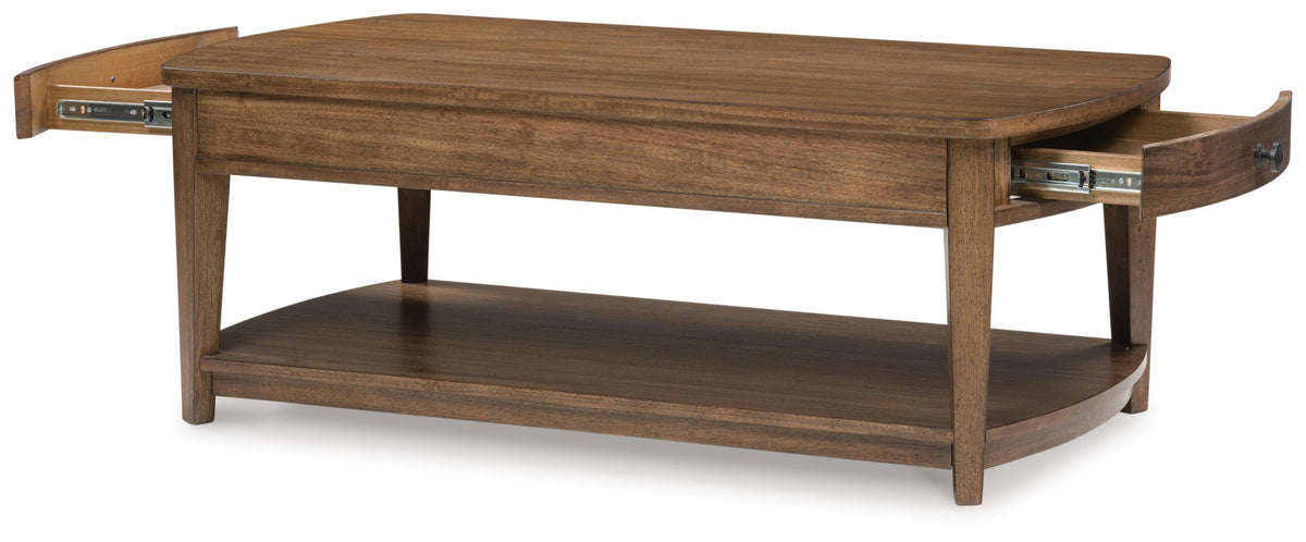 Burkbyer Coffee Table - Brown  (T513-SI) - Image 3
