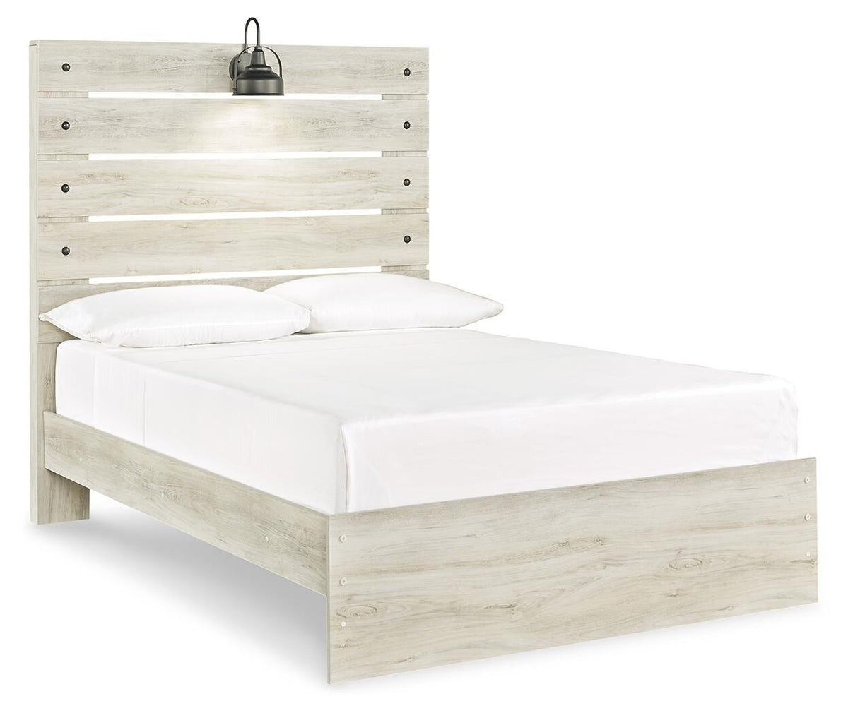 Cambeck Panel Bed (Youth) - Whitewash  (B192-SI)