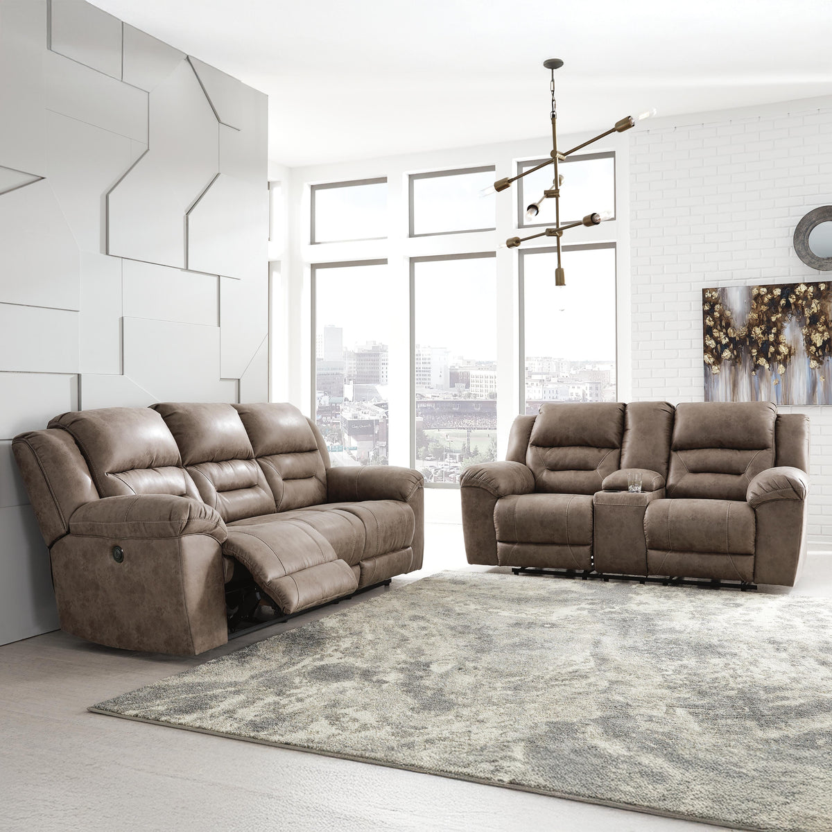Stoneland Reclining Sofa (39905-SI) - Image 9