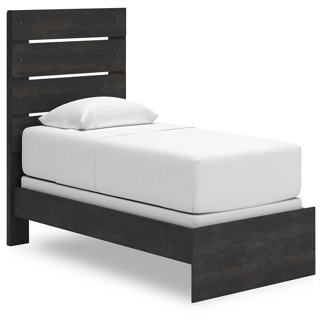 Hollivern Twin Panel Bed, Dresser and Mirror (PCB2108-SI) - Image 9