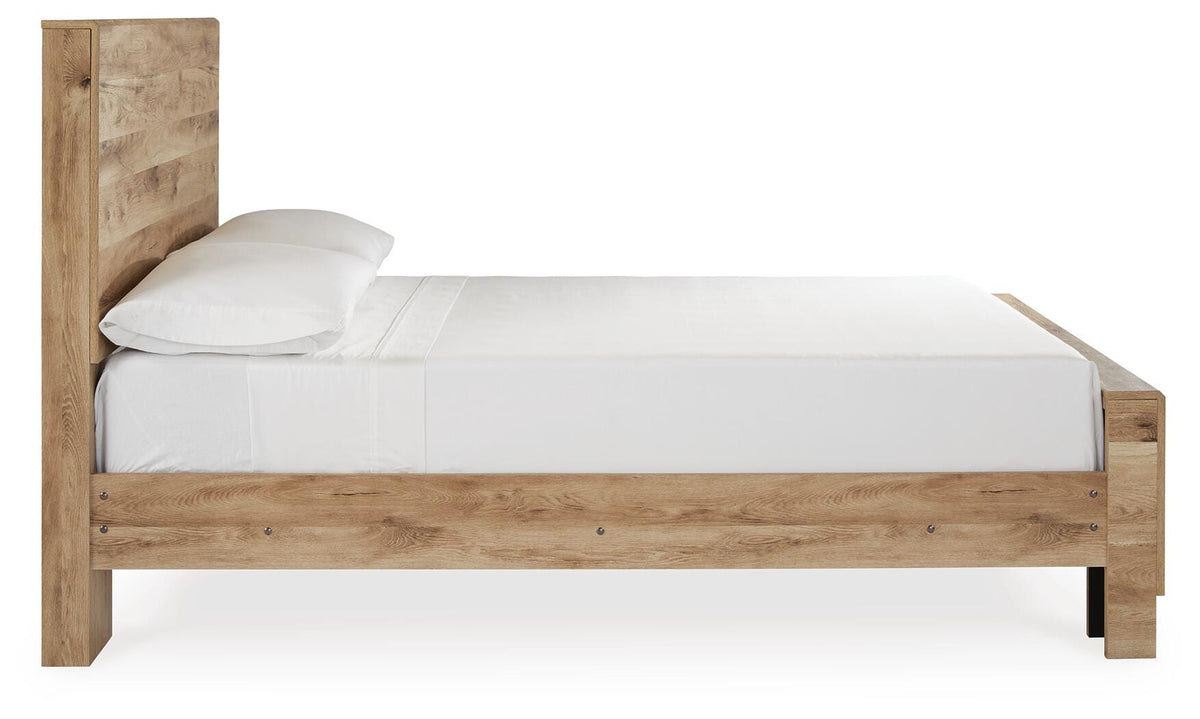 Hyanna Panel Bed, Dresser, Mirror and Nightstand - Tan Brown  (B1050-SI) - Image 7